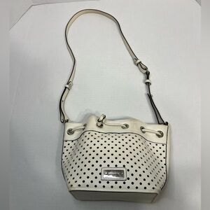 Brahmin perforated leather bucket bag‎